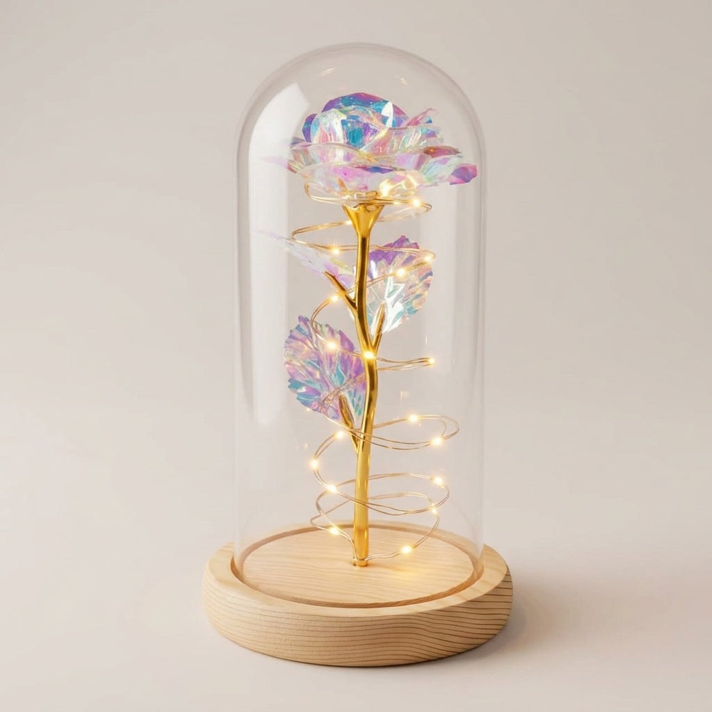 Rainbow Rose Flowers Gift Set