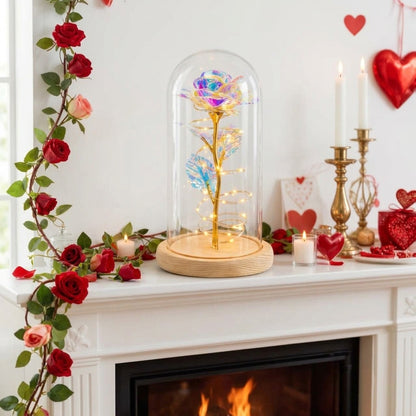 Rainbow Rose Flowers Gift Set